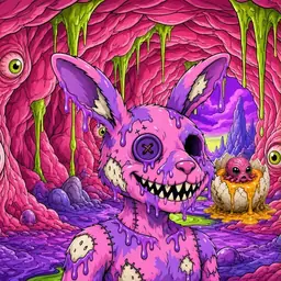 Oozlings #8299, Zombie Bunny · Flesh Cave