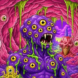 Oozlings #83, Eyeball Cluster · Flesh Cave