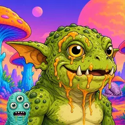 Oozlings #8300, Toad Goblin · Mushroom Desert