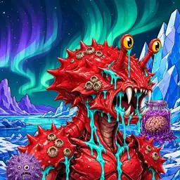 Oozlings #8302, Crab · Aurora Ice
