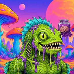 Oozlings #8307, Swamp Fish · Mushroom Desert