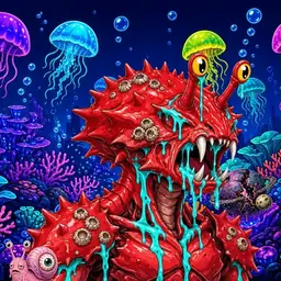Oozlings #8314, Crab · Glow Reef