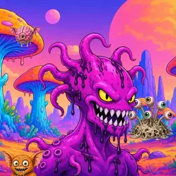 Oozlings #8318, Squid · Mushroom Desert