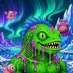 Oozlings #8320, Mutated Swamp Fish · Aurora Ice