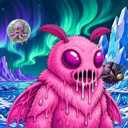 Oozlings #8323, Mutant Moth · Aurora Ice