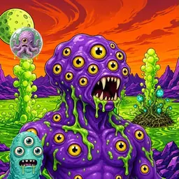 Oozlings #8328, Eyeball Cluster · Acid Lake