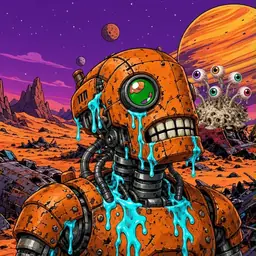 Oozlings #834, Rusty Robot · Ship Junkyard
