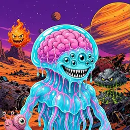 Oozlings #8341, Jellyfish Brain · Ship Junkyard