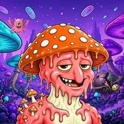 Oozlings #8343, Mutated Mushroom Head · Fungus Forest