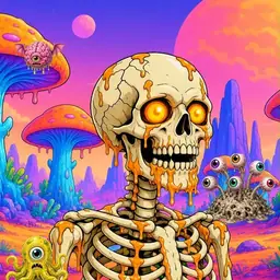 Oozlings #8345, Skull · Mushroom Desert