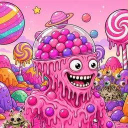 Oozlings #8351, Gumball Brain · Candy Planet