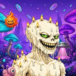 Oozlings #8358, Candle Wax · Fungus Forest