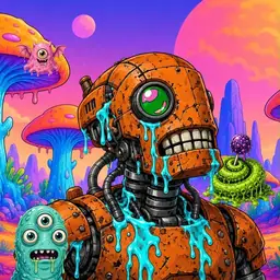 Oozlings #8359, Rusty Robot · Mushroom Desert