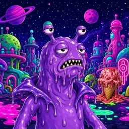 Oozlings #8360, Slug · Neon City