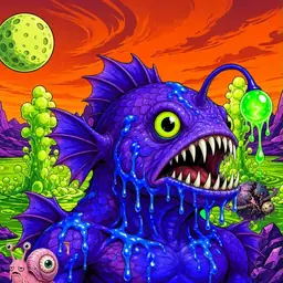 Oozlings #8364, Mutated Anglerfish · Acid Lake
