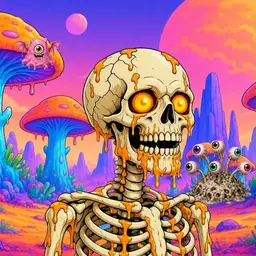 Oozlings #8371, Skull · Mushroom Desert
