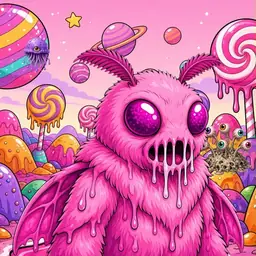 Oozlings #8372, Mutant Moth · Candy Planet
