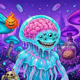 Oozlings #8384, Jellyfish Brain · Fungus Forest