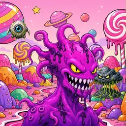 Oozlings #8394, Squid · Candy Planet