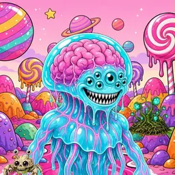Oozlings #8397, Jellyfish Brain · Candy Planet