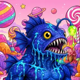 Oozlings #8399, Anglerfish · Candy Planet
