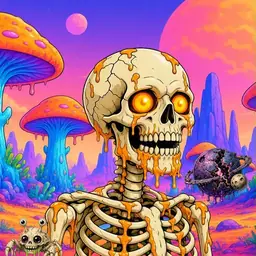 Oozlings #8415, Skull · Mushroom Desert