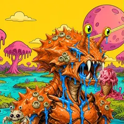 Oozlings #8419, Mutated Crab · Turquoise Swamp
