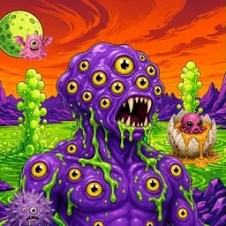 Oozlings #8427, Eyeball Cluster · Acid Lake