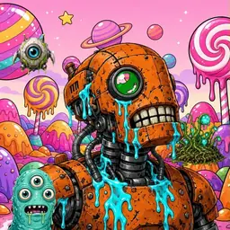 Oozlings #8429, Rusty Robot · Candy Planet