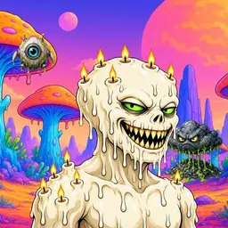 Oozlings #8436, Candle Wax · Mushroom Desert