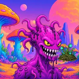 Oozlings #8437, Squid · Mushroom Desert