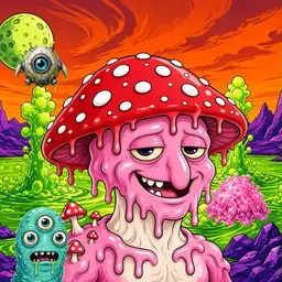 Oozlings #8441, Mushroom Head · Acid Lake