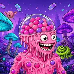 Oozlings #8442, Gumball Brain · Fungus Forest