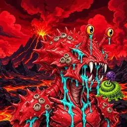 Oozlings #8443, Crab · Lava Fields
