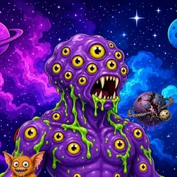 Oozlings #8452, Eyeball Cluster · Void Nebula