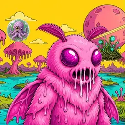 Oozlings #8456, Mutant Moth · Turquoise Swamp
