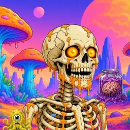 Oozlings #8462, Skull · Mushroom Desert