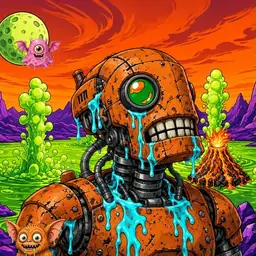 Oozlings #8472, Rusty Robot · Acid Lake