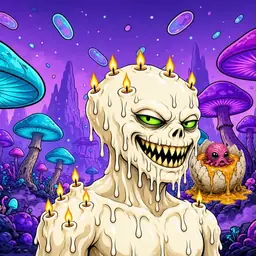 Oozlings #8473, Candle Wax · Fungus Forest