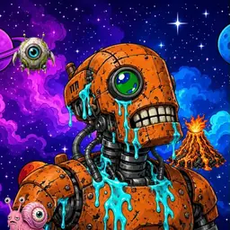 Oozlings #8479, Rusty Robot · Void Nebula