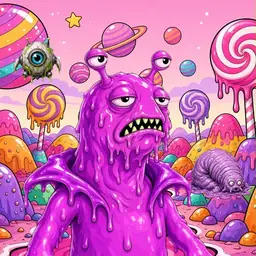 Oozlings #8486, Mutated Slug · Candy Planet