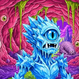 Oozlings #8490, Ice Cyclops · Flesh Cave
