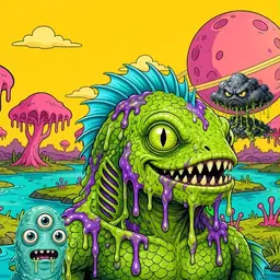 Oozlings #8491, Swamp Fish · Turquoise Swamp