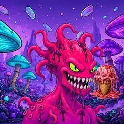 Oozlings #8492, Mutated Squid · Fungus Forest