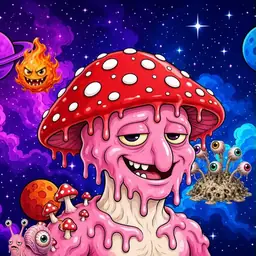 Oozlings #8494, Mushroom Head · Void Nebula