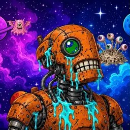 Oozlings #8501, Rusty Robot · Void Nebula