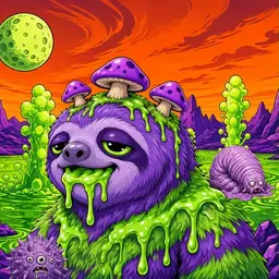 Oozlings #8504, Slime Sloth · Acid Lake