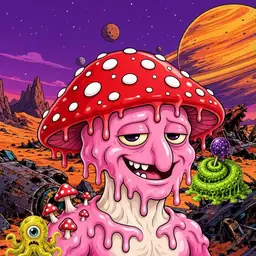 Oozlings #8507, Mushroom Head · Ship Junkyard