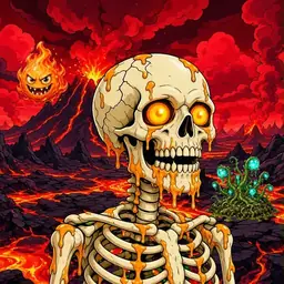 Oozlings #8512, Skull · Lava Fields