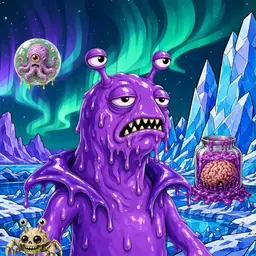 Oozlings #8514, Slug · Aurora Ice
